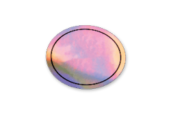 Hologramm-Aufkleber 4/0 farbig bedruckt oval (oval konturgeschnitten)