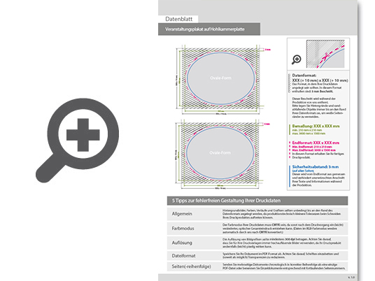 Product Bild veranstaltungsplakat_auf_hohlkammerplatte_oval_(oval_konturgefr__st)___beidseitig_4_4-farbig_bedruckt