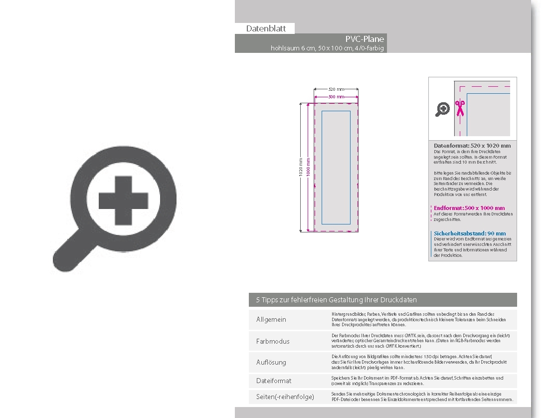 Product Bild hochwertige_pvc-plane_50_x_100_cm__4_0-farbig_bedruckt__hohlsaum_links_und_rechts_(durchmesser_hohlsaum_6_0_cm)