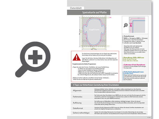 Product Bild speisekarte_auf_platte_in_kopf-form_konturgefr__st___einseitig_4_0-farbig_bedruckt