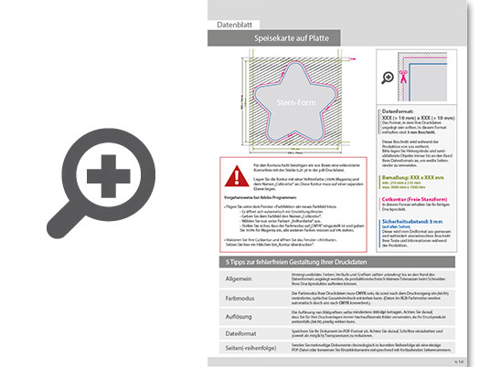 Product Bild speisekarte_auf_platte_in_stern-form_konturgefr__st___einseitig_4_0-farbig_bedruckt