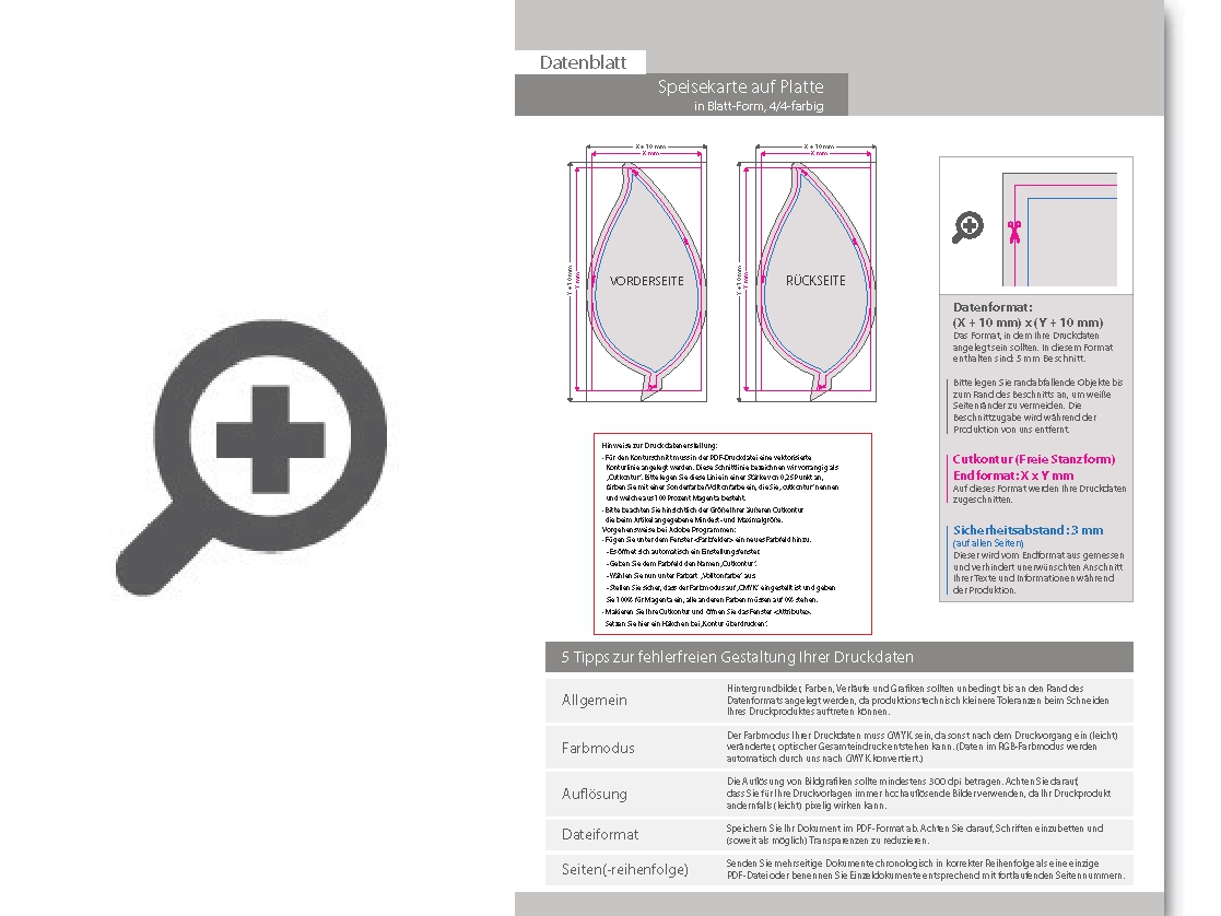 Product Bild speisekarte_auf_platte_in_blatt-form_konturgefr__st___beidseitig_4_4-farbig_bedruckt