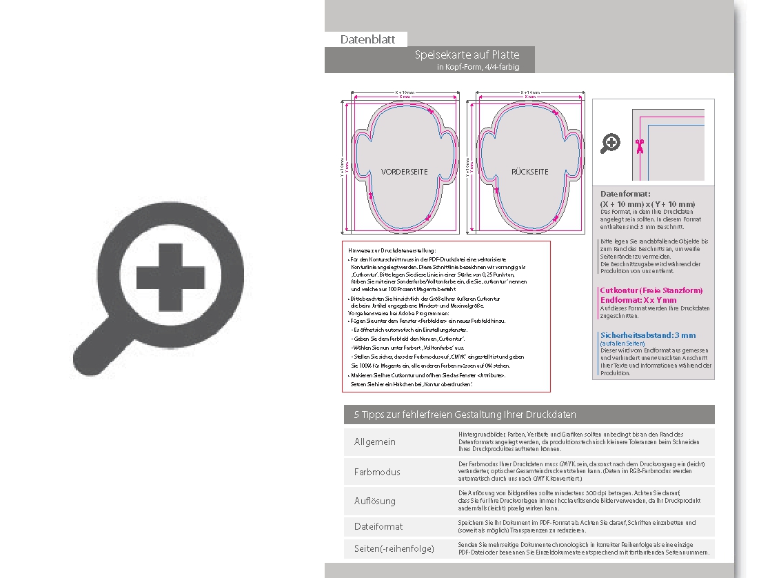 Product Bild speisekarte_auf_platte_in_kopf-form_konturgefr__st___beidseitig_4_4-farbig_bedruckt
