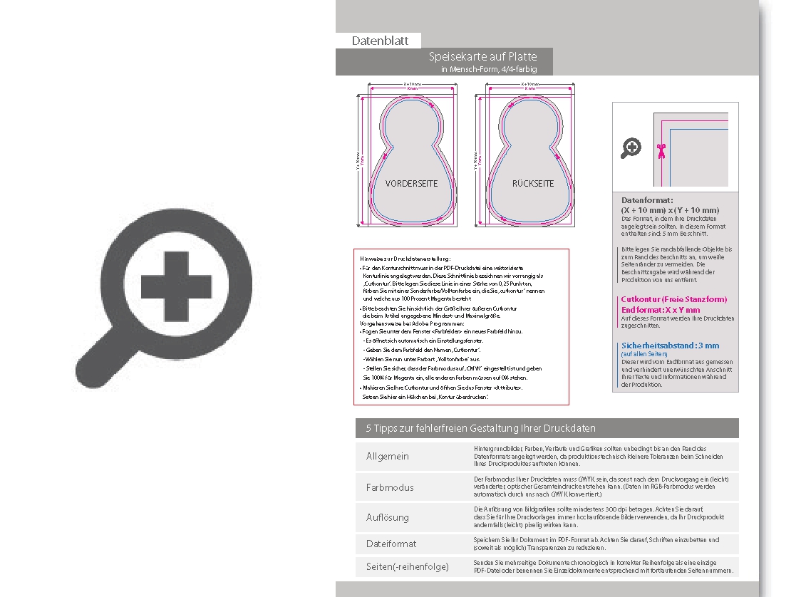 Product Bild speisekarte_auf_platte_in_mensch-form_konturgefr__st___beidseitig_4_4-farbig_bedruckt