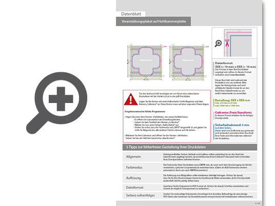 Product Bild veranstaltungsplakat_auf_hohlkammerplatte_in_pflaster-form_konturgefr__st___beidseitig_4_4-farbig_bedruckt